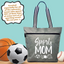 Sports Mom Lexie  Gray Tote Bag for Moms
