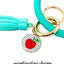 Teach Love Inspire Teal Silicone Bracelet Keychain Wallet for Teachers