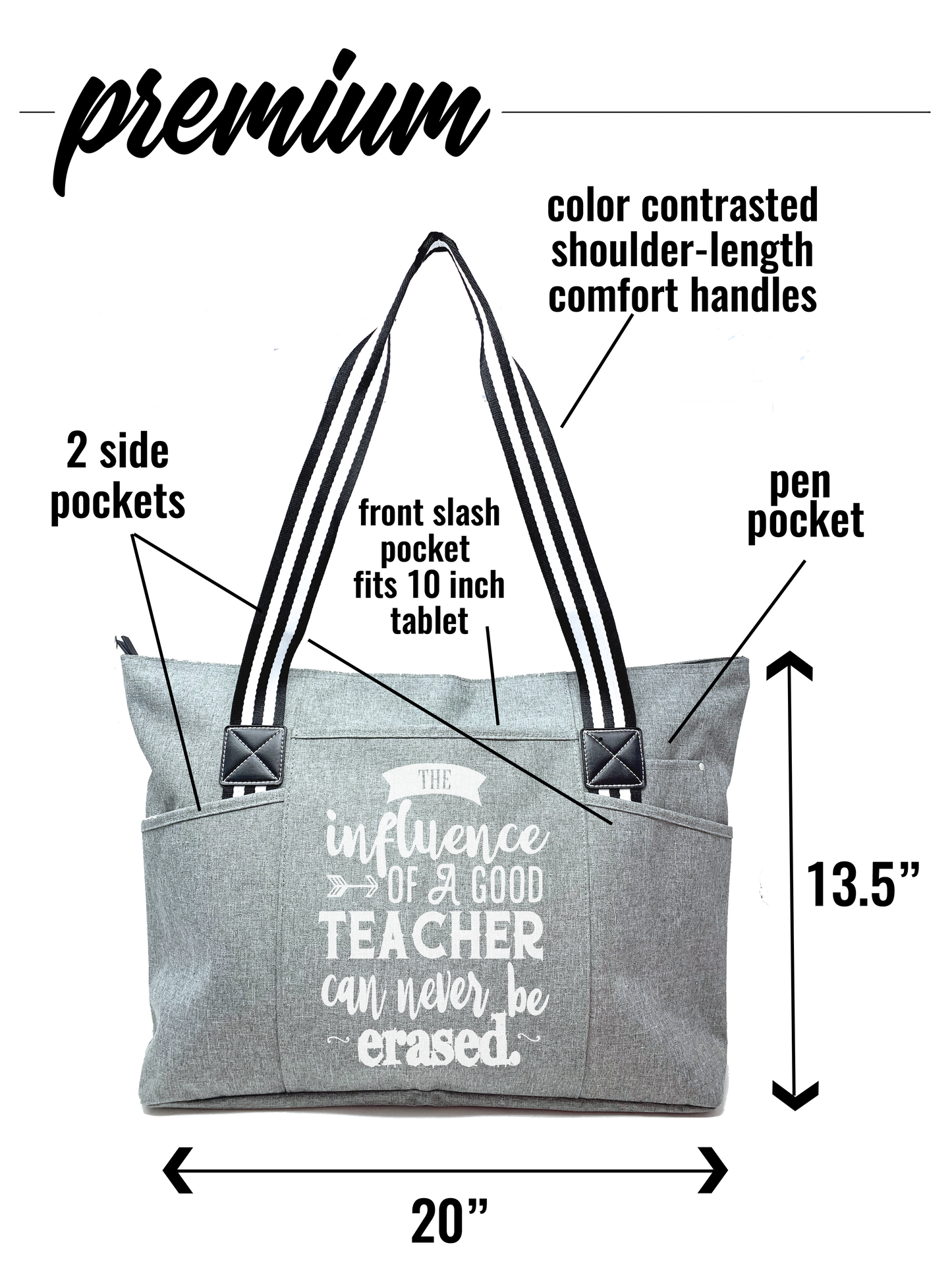 Influence of a Good Teacher can Never be Erased Tessa Gray Tote Bag for Teachers