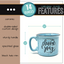 Choose Joy 15 oz  Teal Ceramic Mug