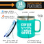 Coffee Scrubs 14 oz Teal Camper Tumbler for Medical Workers